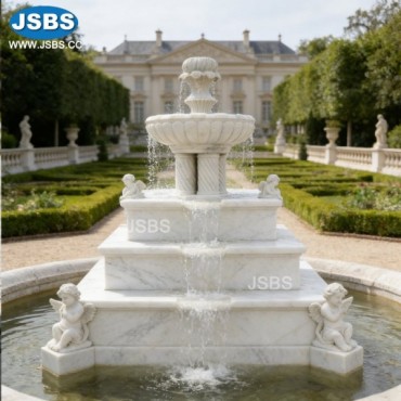 White Marble Large Water Fountain, js-ft314