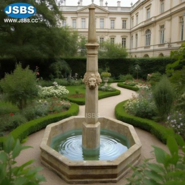 Small Antique Lion Head Fountain, JS-ft330
