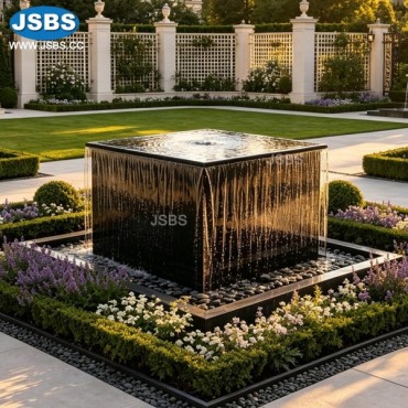Black Marble Square Modern Fountain, JS-FT356
