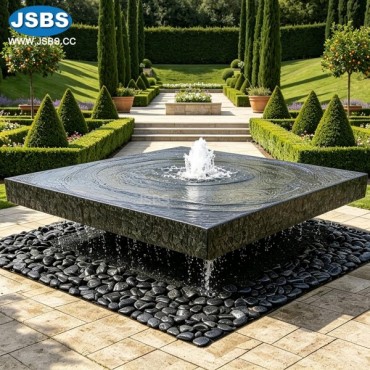 Black Marble Square Modern Fountain, JS-FT358
