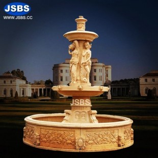 Dark Yellow Statue Fountain, JS-FT042