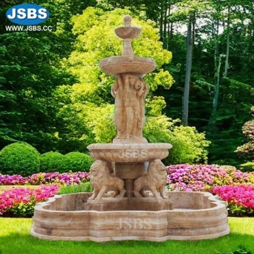 Travertine Lion and Lady Fountain, Travertine Lion and Lady Fountain