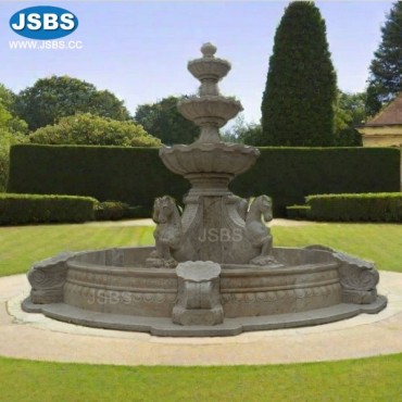 Travertine Horse Tier Water Fountain, js-ft060