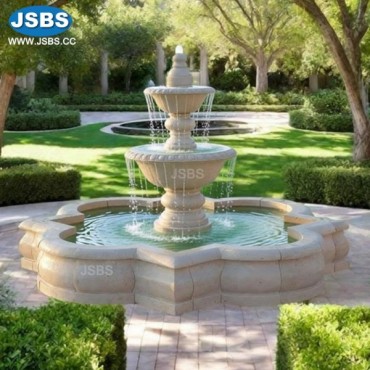 Cream Outdoor Water Fountain, JS-FT237