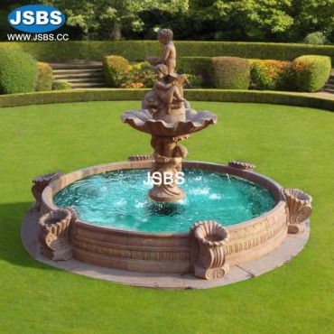 Cream Children Marble Tier Fountain, JS-FT015