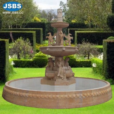 Light Yellow Marble Tier Fountain, JS-FT086