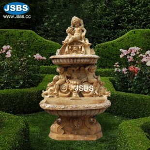 Dark Yellow Marble Fountain, JS-FT168