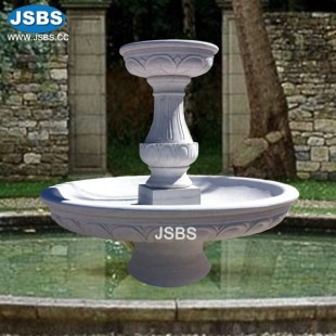 White Pedestal Fountain , White Pedestal Fountain 