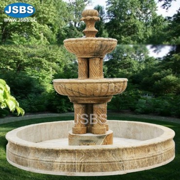 Yellow Granite Tier Column Fountain, Yellow Granite Tier Column Fountain