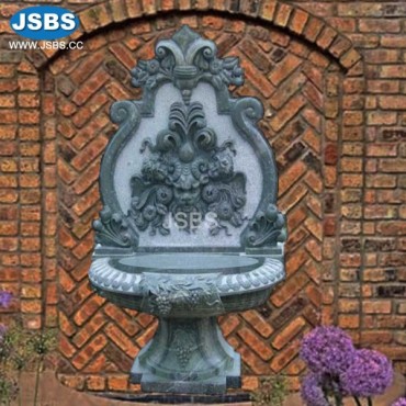 Black Carved Marble Wall Fountain, JS-FT024