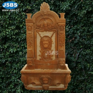 Dark Yellow Marble Wall Fountain, JS-FT207