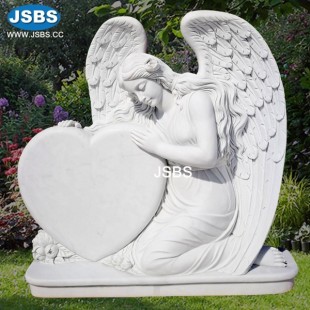 Marble Angel Heart Headstone