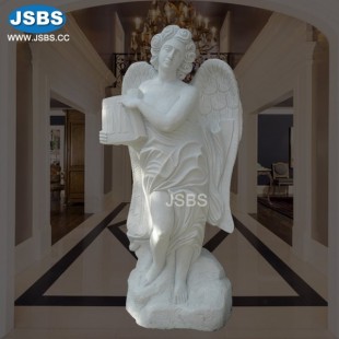 White Marble Angel Monument