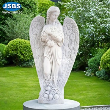 Standing Angel with Flower Headstone, JS-C070