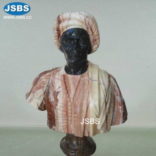 Marble African Bust, Marble African Bust