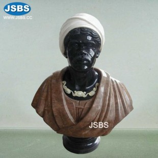 Marble African Bust, Marble African Bust