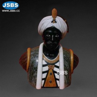 Marble African Bust, Marble African Bust