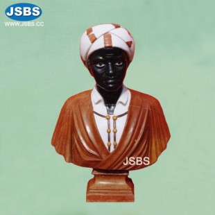 Marble African Bust, Marble African Bust