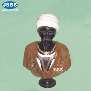 Marble African Bust, Marble African Bust