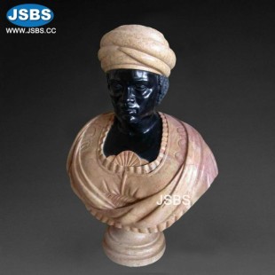 Marble African Bust, Marble African Bust