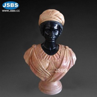 Marble African Bust, Marble African Bust