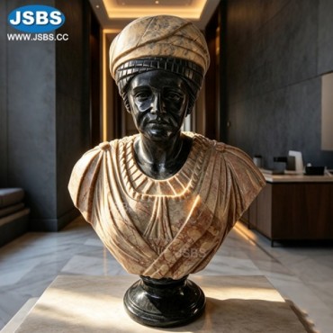Mixed Marble Classical Female Bust Sculpture, JS-B151