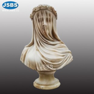 Antique Veiled Girl Bust, Antique Veiled Girl Bust