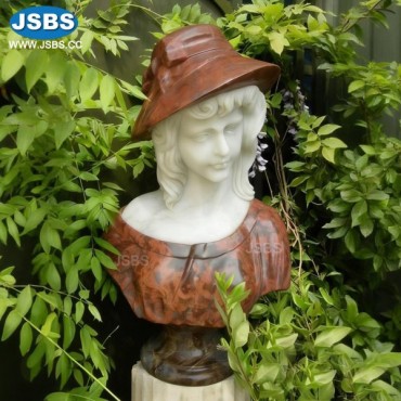 Girl with Hat Bust Sculpture, Girl with Hat Bust Sculpture