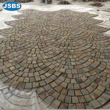Fan Shaped Slate Mosaic, Fan Shaped Slate Mosaic