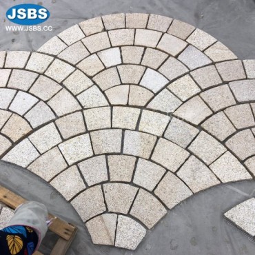 Yellow Granite Fan Mosaic, JS-MC042