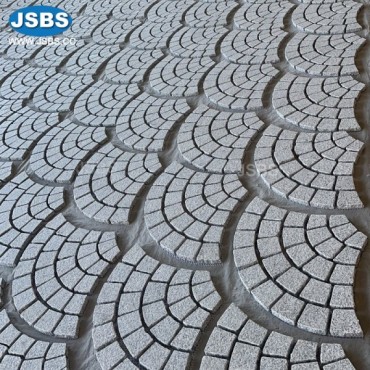 Grey Granite Fan Mosaic, JS-MC043b