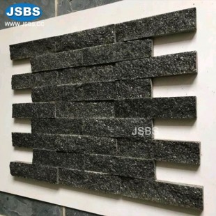 Black Quartzite Ledgestone Veneer, JS-JC057