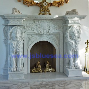 Lion Fireplace in Switzerland