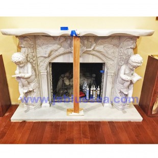 Marble Cherub Fireplace in U.S