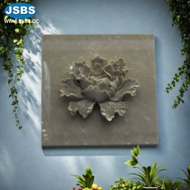 Cream Marble Flower Wall Relief, JS-RF103