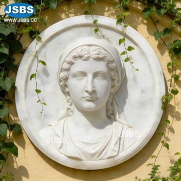 Custom White Marble Relief Portrait, JS-RF110