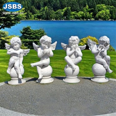 White Marble Cherubs Statue, White Marble Cherubs Statue