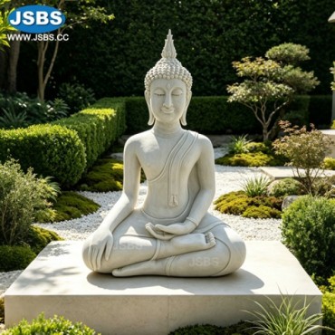 Marble Bhumisparsha Mudra Buddha Sculpture, JS-C522