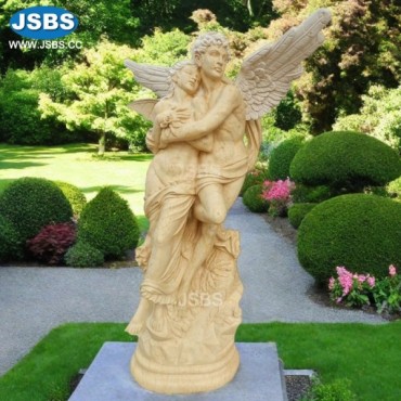 Marble Cupid & Psyche Sculpture, js-c375