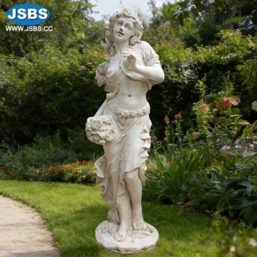 White Marble Girl Sculpture, JS-C438