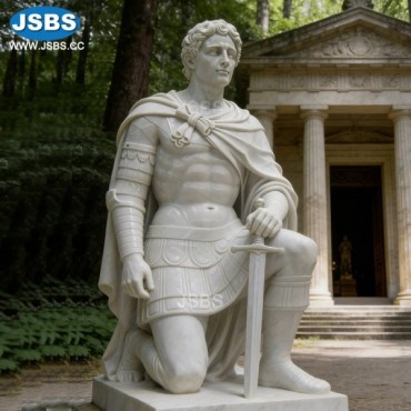 White Marble Greek Solider Statue, js-c479