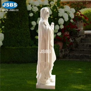 Our Lady of Lourdes Marble Statue, JS-C394