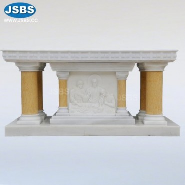 Custom made Marble Column Altar, Custom made Marble Column Altar