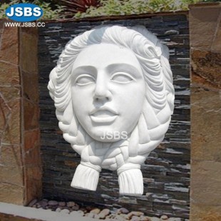 Marble Girl Head Wall Ornament, JS-OM054