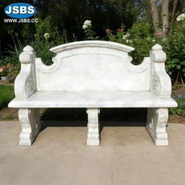 White Marble Garden Bench, White Marble Garden Bench