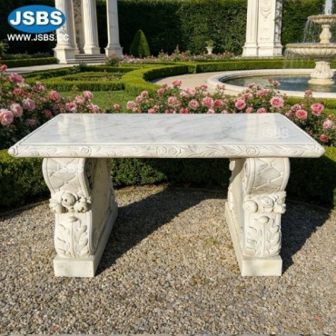 White Marble Small Bench Seat, White Marble Small Bench Seat